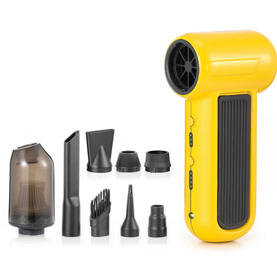 Turbo Jet Fan Blower Violent Fan Compressed Air Duster Car Vacuum Cleaner for Car Home Home 52m/s Wind Speed 2000mah*2 Battery