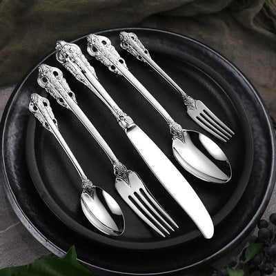Ducal Gold Stainless Steel Cutlery Set – Elegant Silhouette Design