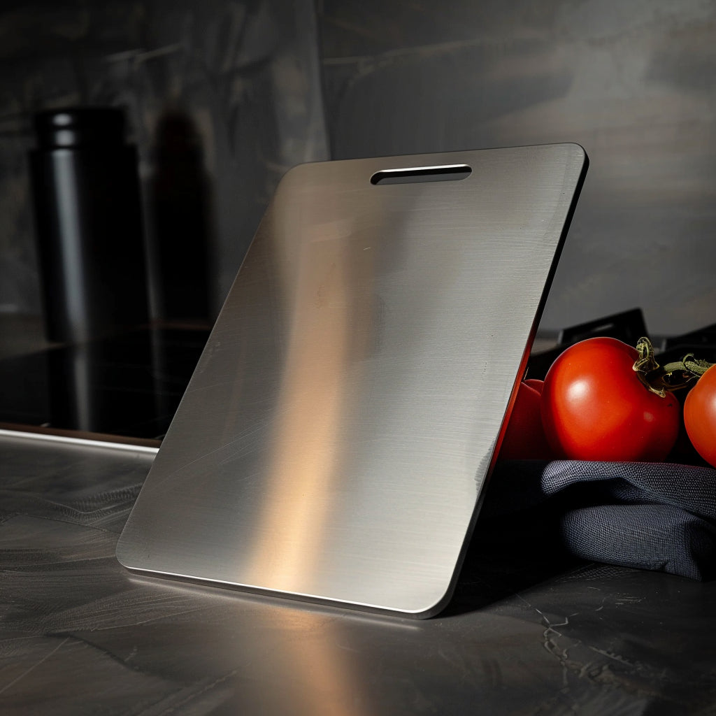 Premium Antibacterial Steel Cutting Board - Knife-Friendly